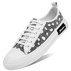 Men's Polka Dot Print Lightweight Sneakers