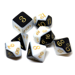 7pcs Two Tone Polyhedral RPG Dice Set