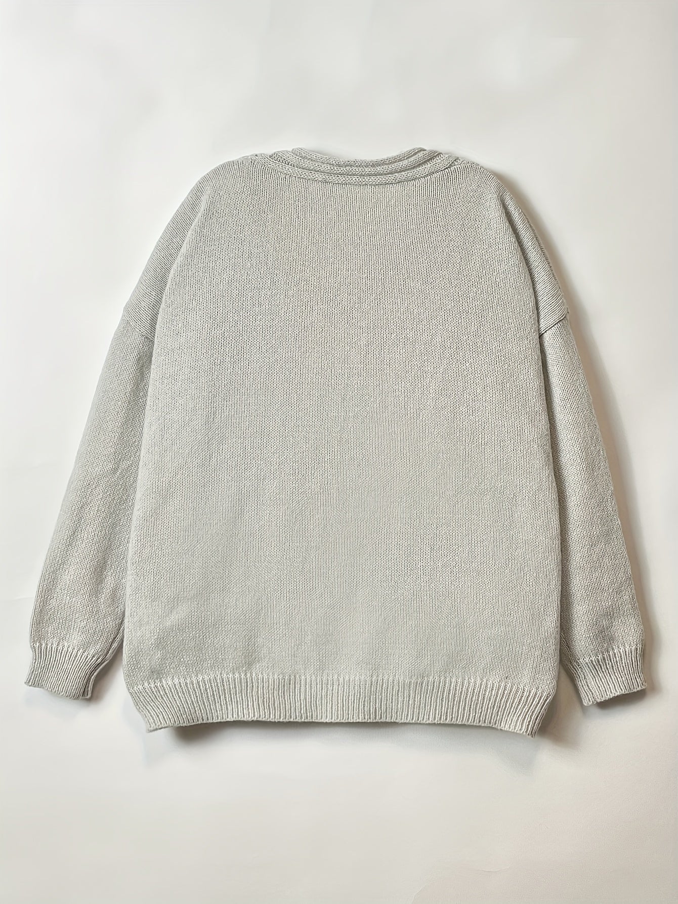 Dandelion & Bird V-Neck Pullover Sweater Women's Clothing