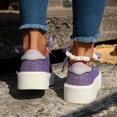Sequin Thick Bottom Casual Sneakers Non slip Sport Shoes