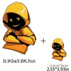 2pcs Man Iron On Patches For Clothing Heat Transfer Stickers DIY T Shirt Mask