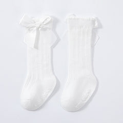 Baby Girls Knee High Socks Bow Ruffled Stockings Newborn Infant Toddlers