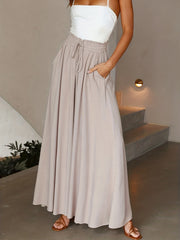 Ruched High Waist Loose Drawstring Pants