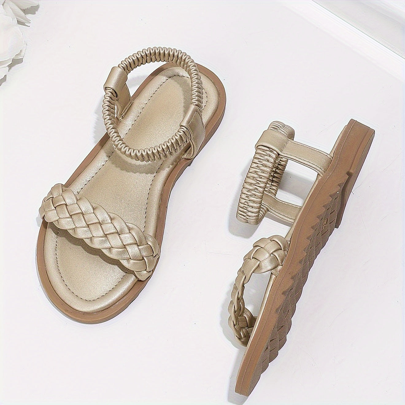 Girls Solid Open Toe Sandals Breathable Lightweight for Summer
