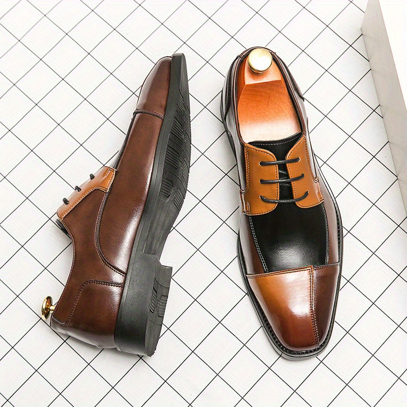 Men's Block Derby Shoes Office Business Formal Events