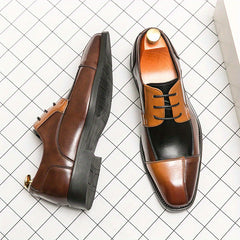 Men's Block Derby Shoes Office Business Formal Events