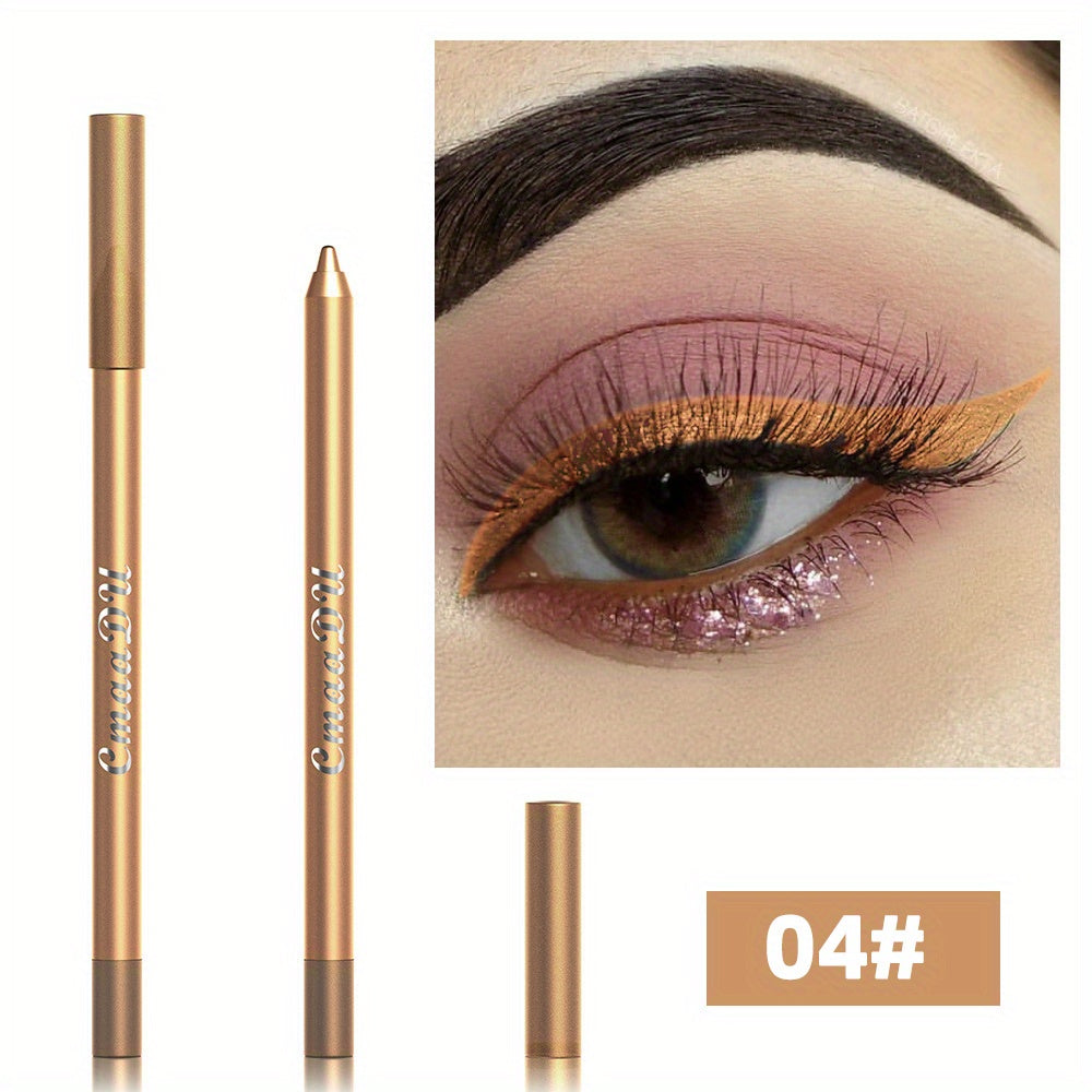 12-Color Long-Lasting Glitter Eyeliner Pen Waterproof Smudge Proof