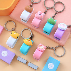 Mini Stapler Key Ring Portable Books Binding Machines File Organizer