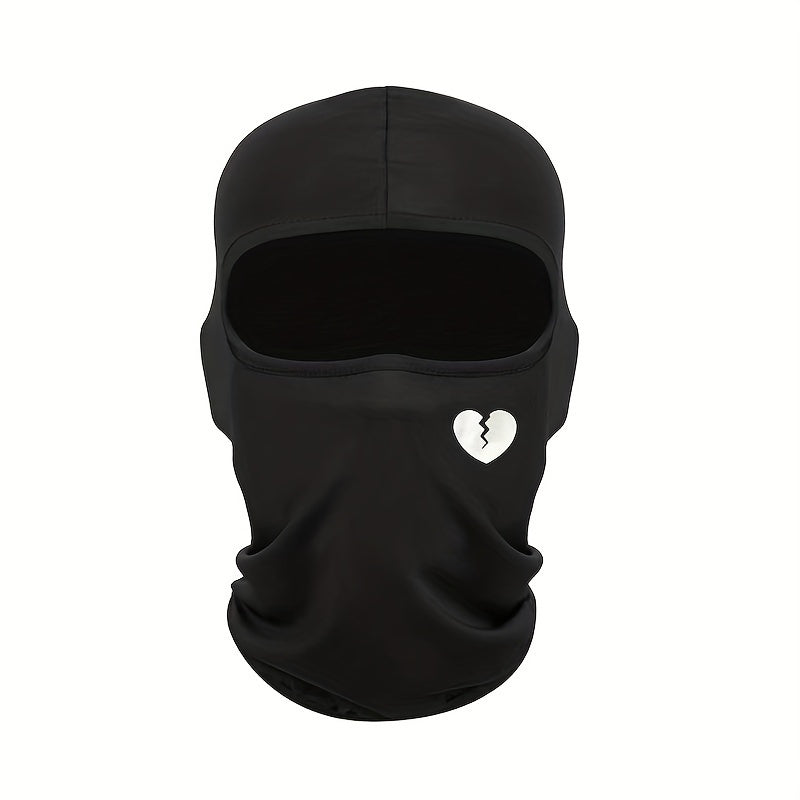 Summer Sunscreen Mask Broken Heart Print Outdoor Riding Sun Protection