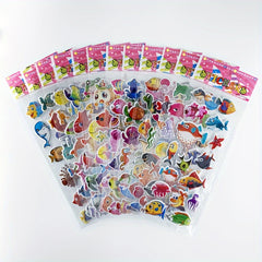 10 Pack Ocean Theme PVC Stickers Sea World Animal Decals for Cars Laptops