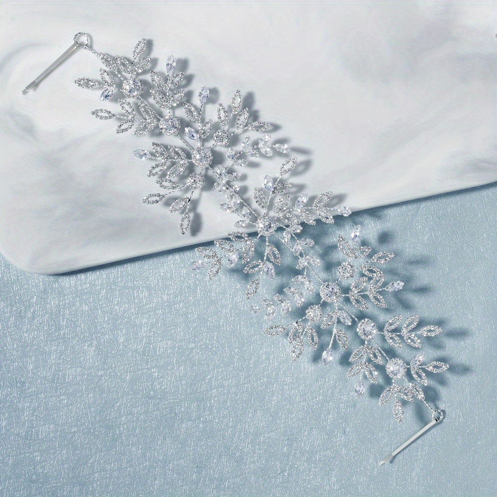 Rhinestone Lead Decor Hair Clip Bridal Wedding Headband