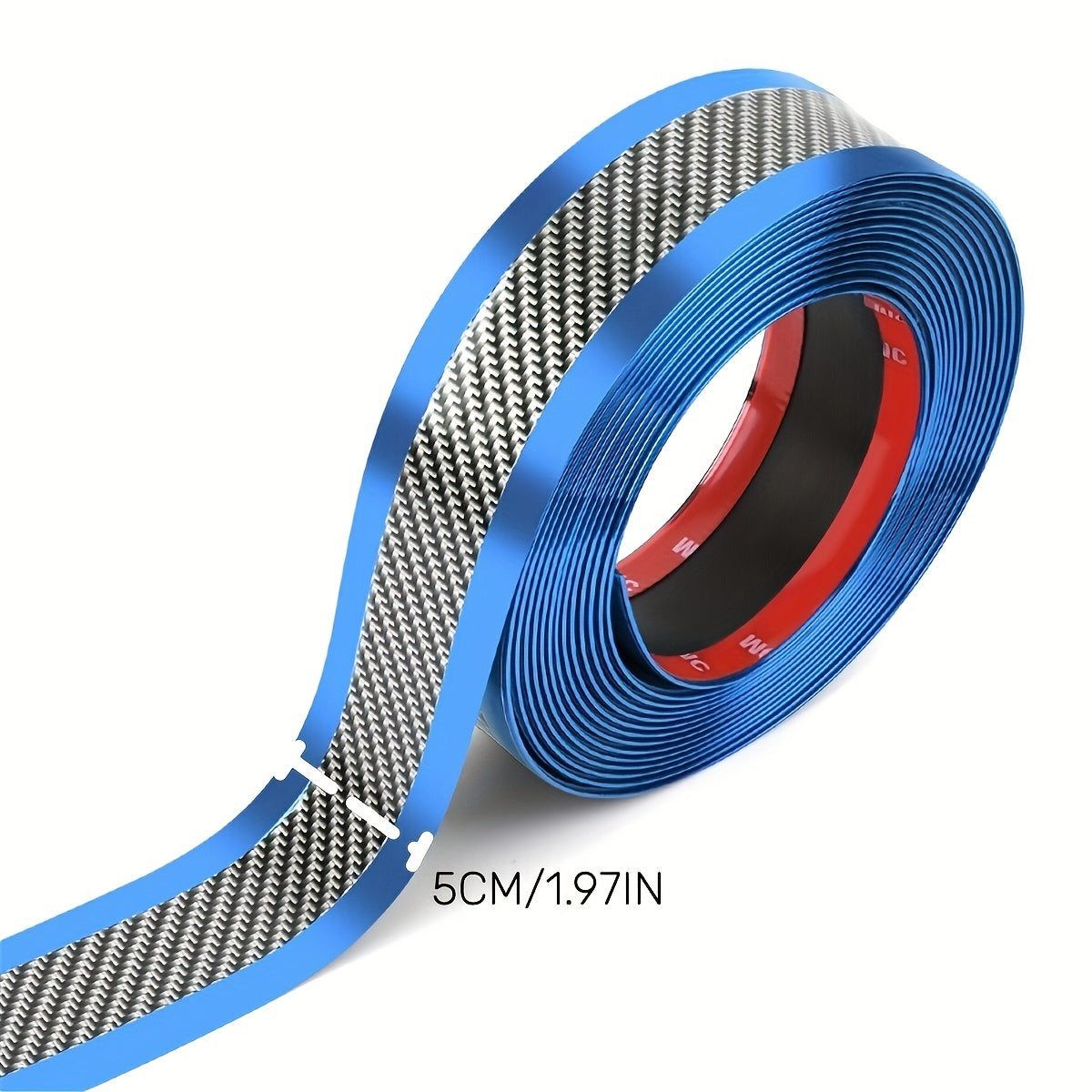 Car Door Edge Rear Bumper Scratch Protector Strip Carbon Fiber Pattern
