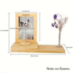 Pet Memorial Picture Frame For Dog Cat Wooden Cat Photo Frame