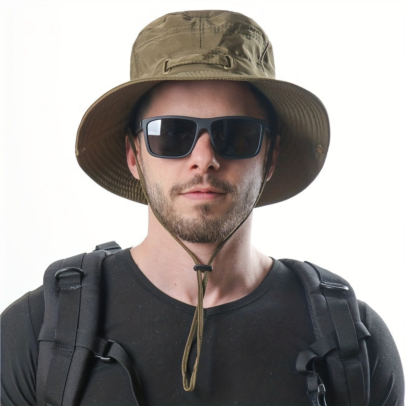 Solid Fisherman Hat For Men Outdoor Travel Sun Hat