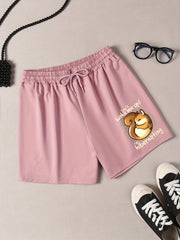 Women's Plus Squirrel Print Sporty Pajama Shorts