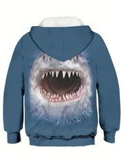 Shark 3D Pattern Print Boys Sweatshirt Hoodie Spring Fall
