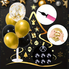 122pcs Confetti Balloon Set With Stand Balloons & Pump Party Supplies