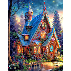 DIY 5D Diamond Painting Set Castle Flower Grass 30x40cm Frameless