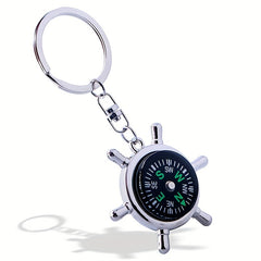 Portable Compass Keychain Car Key Ring Birthday Gift