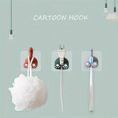 Cartoon Animal Hook Hole Plug Bracket for Keys and Toothbrushes