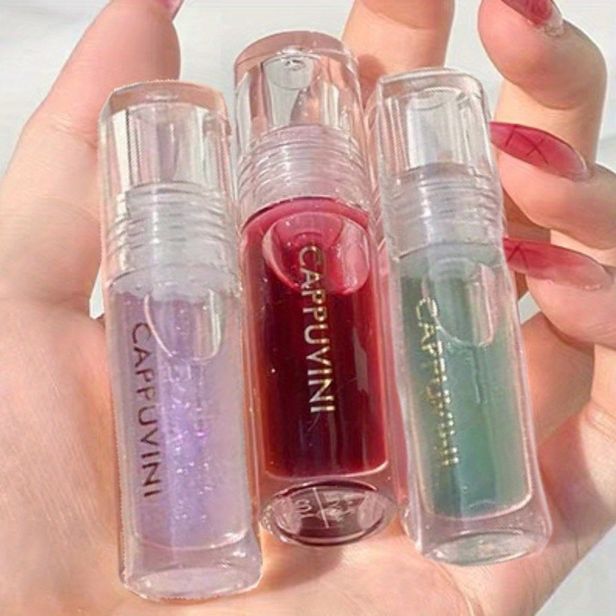 3pcs Shimmering Popsicle Lip Glaze Moisturizing Lip Gloss