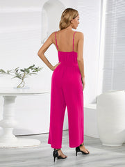 Sleeveless Cowl Neck Jumpsuit Wide Leg Cami - Spring & Summer Style