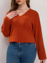 V Neck Long Sleeve Sweater