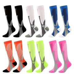 6 Pairs Compression Socks For Outdoor Sports Men's Mid Tube Socks