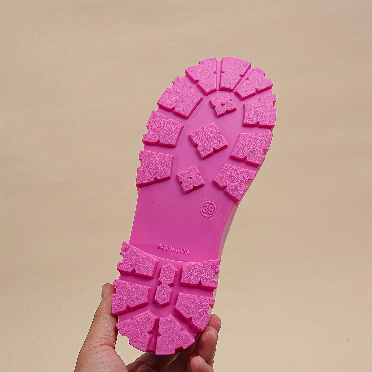 Pink Gradient Medium Tube Rain Boots