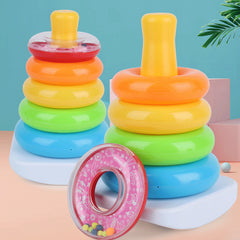 Colorful Rainbow Ring Stacking Toy for Toddlers