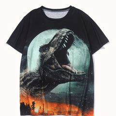 Dinosaur Graphic Boy's T Shirt Crew Neck Short Sleeve Top for Summer