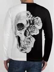 Christmas Santa Claus Print Men's Long Sleeve T-shirt for Autumn