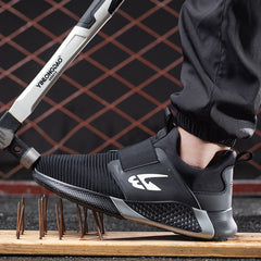 Men's Pattern Decor Safety Work Shoes