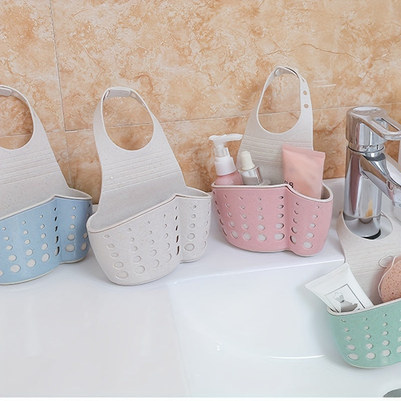 Adjustable Sink Sponge Storage Rack for Organizing Kitchen Accessories