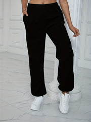 Versatile Jogger Pants Casual Elastic Waist Sweatpants Women's Clothing