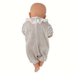 Pink Lace Trimmed Doll Clothes for 17" Dolls with Jumpsuit