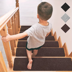15pcs Self Adhesive Stair Treads Carpet for Wooden Stairs