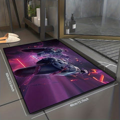 Neon Colour Game Machine Area Rug Anti Slip Floor Mat