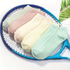 5 Pairs Girls Kids Thin Low Cut Ankle Socks for Summer