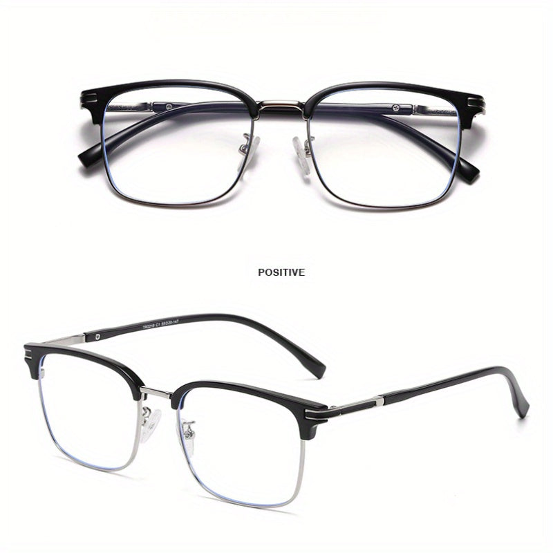 Semi Rimless Men's Glasses Protective Glasses For Reading Office Games