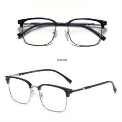 Semi Rimless Men's Glasses Protective Glasses For Reading Office Games