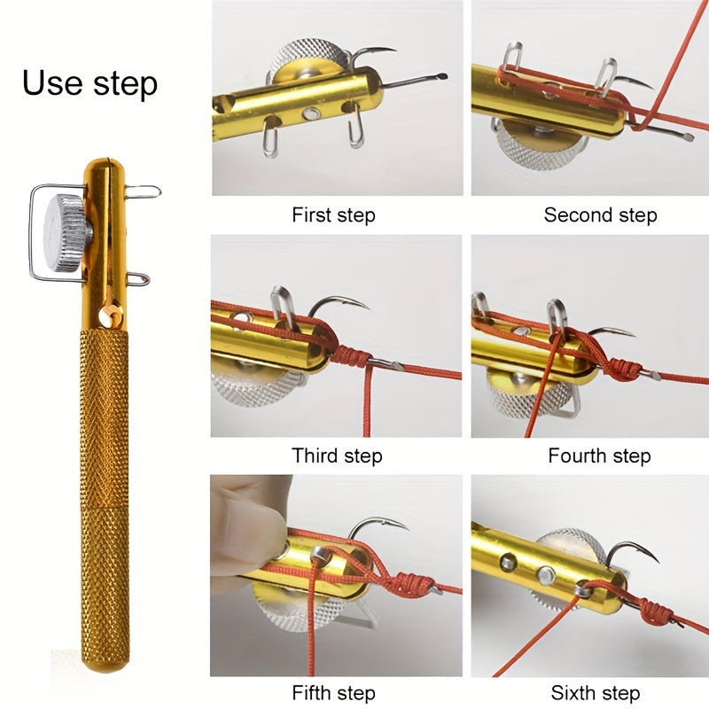 1pc Golden Manual Hook Tying Durable Knotting Fishing Tackle Fishing Accessory