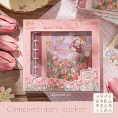 Tulip Dream Square Journal Book PVC Soft Shell Loose-leaf Square Grid Core