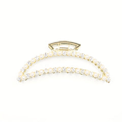 Moon Rhinestone Faux Pearl Hair Clips Claw Ponytail Buckle