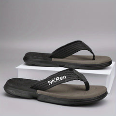Men's Casual Slip On Flip Flops with Arch Support Lightweight Non-slip Sandals