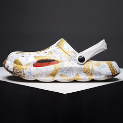 Men Women Fish Print Clogs Lightweight Sandals