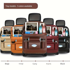 Faux Leather Car Seat Back Storage Bag for Children