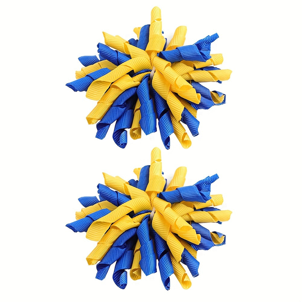 Kids Hair Clip Set Ball Flower Rainbow Two Tone Hair Clip