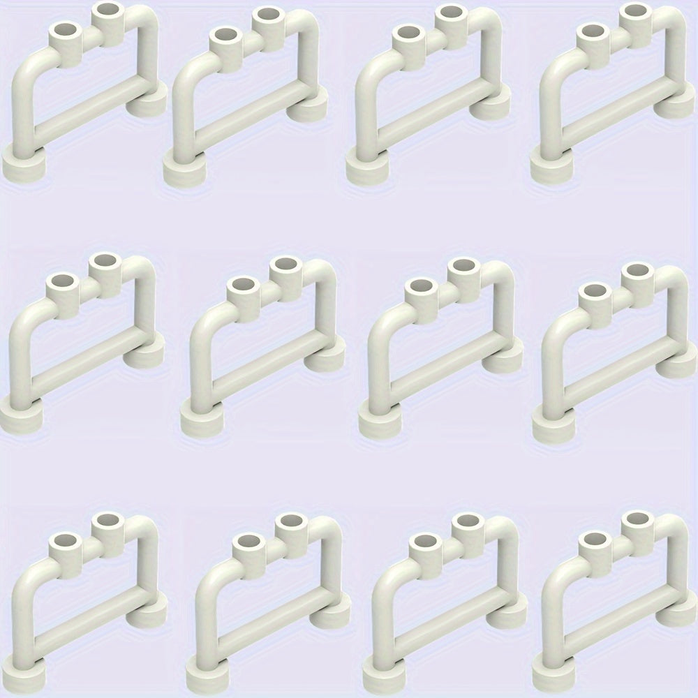 12pcs ABS Building Block Traffic Road Guardrail Set for DIY Animal Scene Play