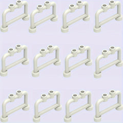 12pcs ABS Building Block Traffic Road Guardrail Set for DIY Animal Scene Play